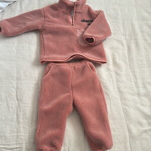 Zara Kids Pink Fleece Matching Set